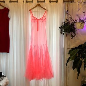 Burlesque lingerie tulle gown